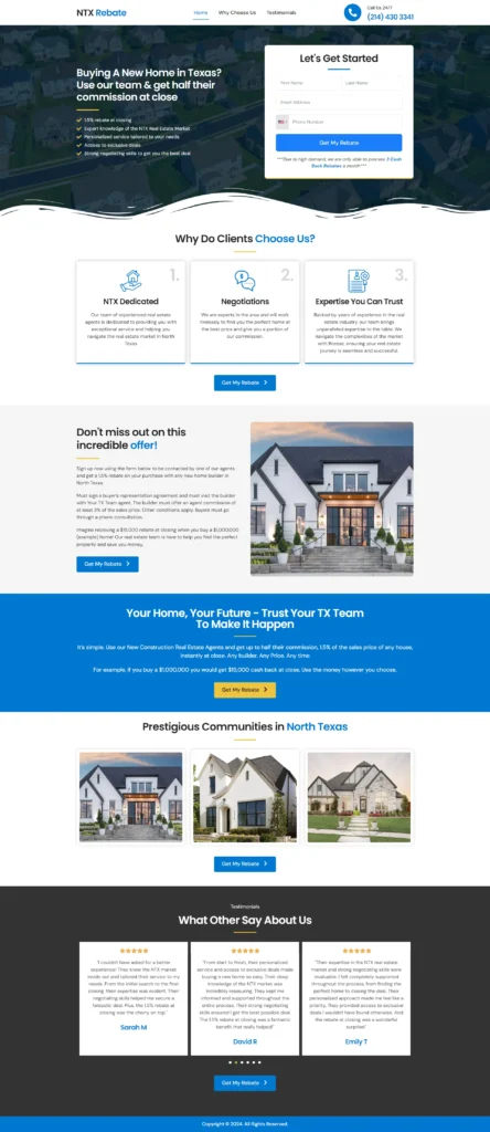 Fiverr 2330Tabi imahntxrebate.comProperty Landing Page 1
