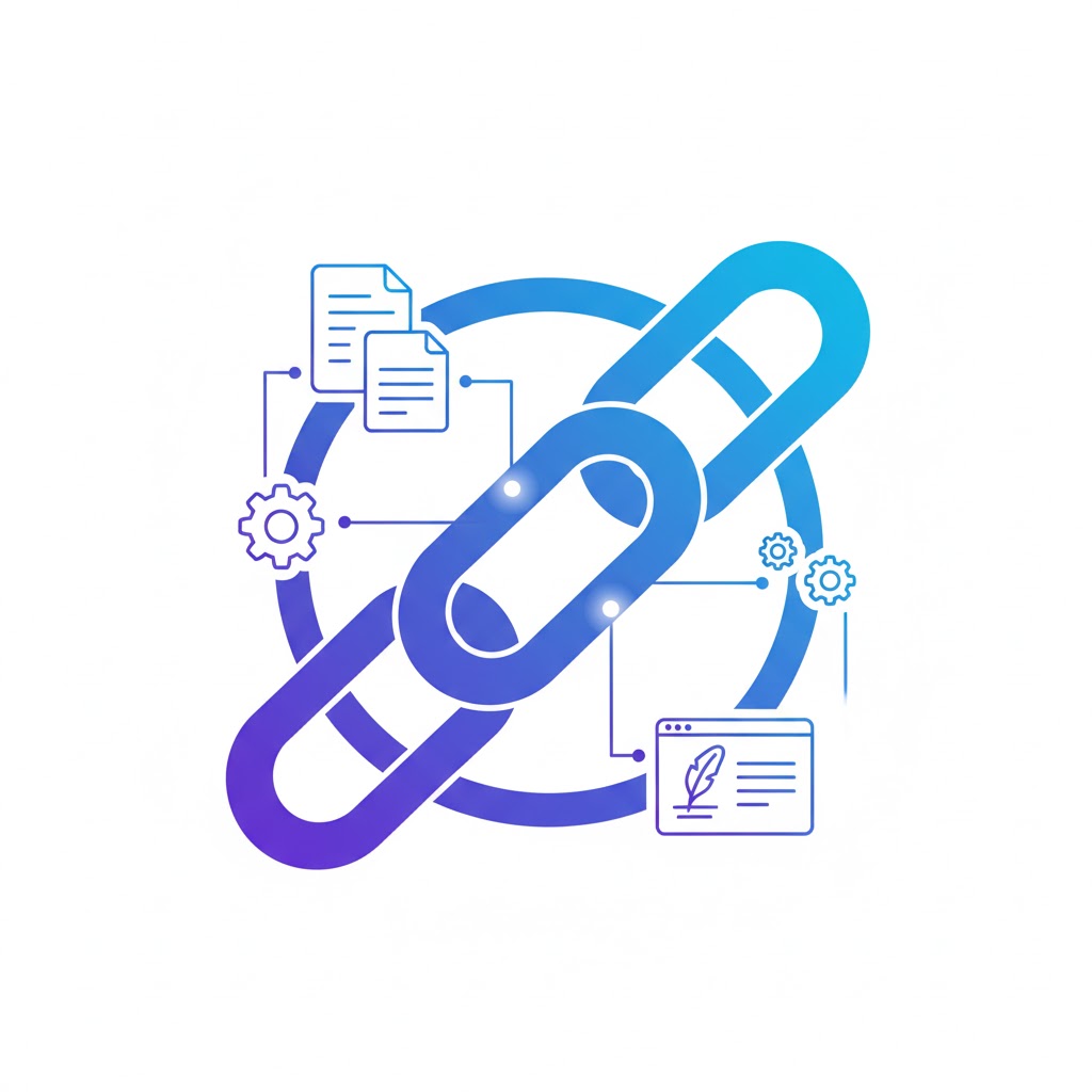 Professional SEO Services That Skyrocket Your Online Visibility 7 Illustration of connected links and content optimization.”